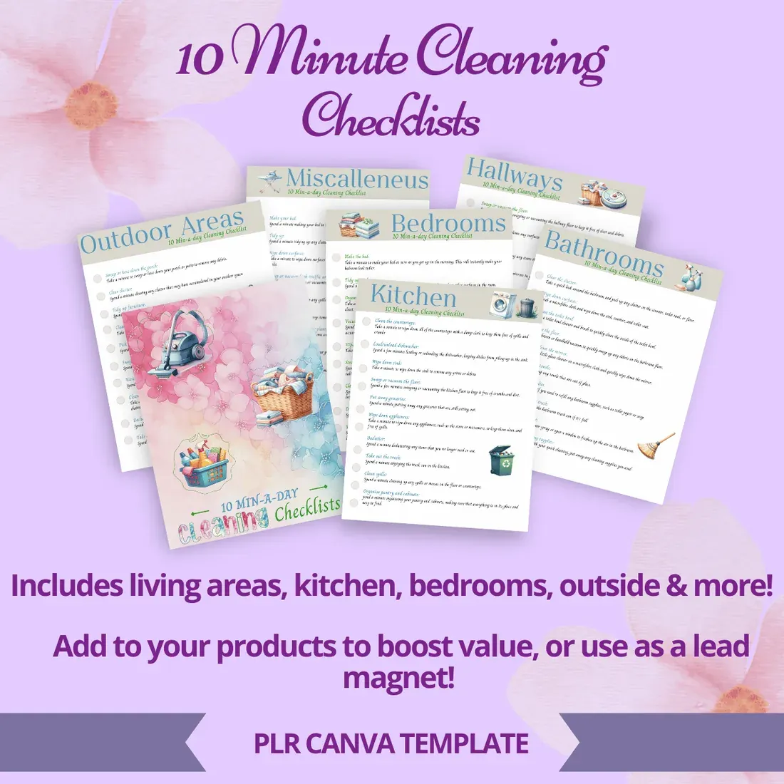 Cleaning checklist collection cover
